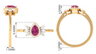 Rosec Jewels-Pink Tourmaline Engagement Ring with Diamond Halo