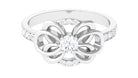 Rosec Jewels-1/2 CT Designer Real Diamond Engagement Ring in Gold