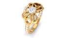 Rosec Jewels-1/2 CT Designer Real Diamond Engagement Ring in Gold