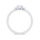 Rosec Jewels-1 CT Round and Marquise Moissanite Minimal Engagement Ring in Prong Setting