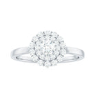 Rosec Jewels-0.75 CT Certified Moissanite Vintage Inspired Double Halo Ring