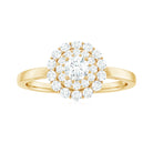 Rosec Jewels-0.75 CT Certified Moissanite Vintage Inspired Double Halo Ring