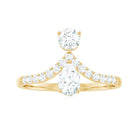 Rosec Jewels-1.25 CT Pear and Round Cut Moissanite Toi et Moi Engagement Ring