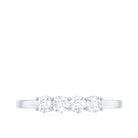 Rosec Jewels-Certified Moissanite 4 Stone Stackable Anniversary Ring