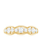 Rosec Jewels-1 CT Round Cut Cubic Zirconia Anniversary Ring in Gold