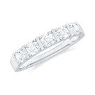 Rosec Jewels-Certified Round Moissanite Five Stone Wedding Band