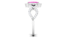 Rosec Jewels-Marquise Pink Sapphire and Diamond Crossover Engagement Ring