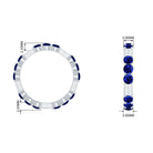 Rosec Jewels-Created Blue Sapphire and Diamond Designer Eternity Band Ring