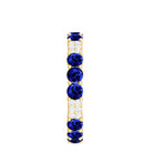 Rosec Jewels-Created Blue Sapphire and Diamond Designer Eternity Band Ring