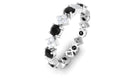 Rosec Jewels-Lab-Created Black Diamond and Diamond Classic Eternity Band Ring