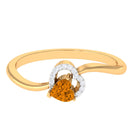 Rosec Jewels-Real Citrine and Diamond Heart Promise Ring