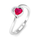 Rosec Jewels-Heart Shape Ruby and Diamond Twisted Promise Ring