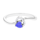 Rosec Jewels-Heart Shape Tanzanite and Diamond Twisted Promise Ring