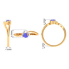 Rosec Jewels-Heart Shape Tanzanite and Diamond Twisted Promise Ring