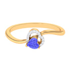 Rosec Jewels-Heart Shape Tanzanite and Diamond Twisted Promise Ring