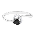 Rosec Jewels-Heart Shape Black Onyx and Diamond Twisted Promise Ring