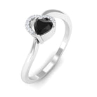 Rosec Jewels-Heart Shape Black Onyx and Diamond Twisted Promise Ring