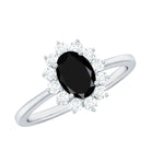 Rosec Jewels-Princess Diana Inspired Created Black Diamond and Diamond Engagement Ring