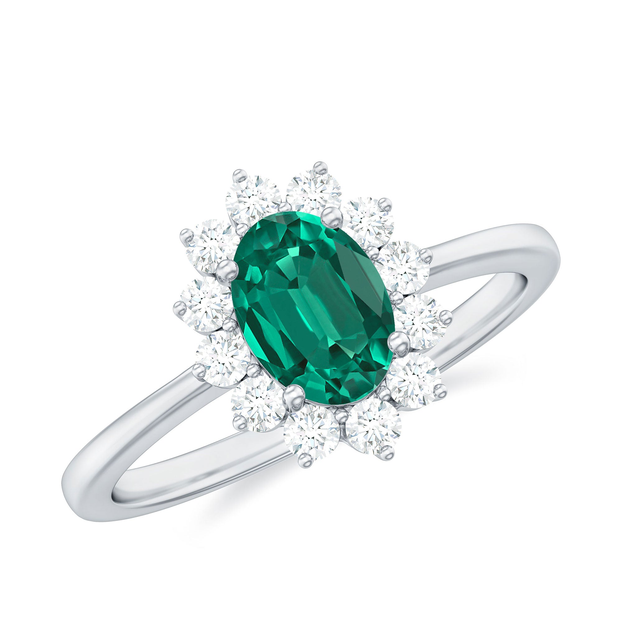 Lab Created Emerald Ring- 925 Sterling Silver- Octagon Cut 2024 Gemstone- Green Lab Created Emerald- Anniversary Gift For Her- Mothers Day Ring