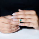 Rosec Jewels-Princess Diana Inspired Created Emerald and Diamond Ring