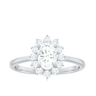 Rosec Jewels-2 CT Princess Diana Inspired Oval Cut Zircon Halo Engagement Ring