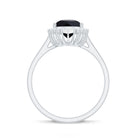 Rosec Jewels-Pear Shaped Black Onyx and Diamond Halo Cocktail Engagement Ring