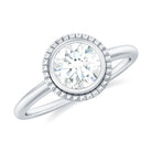 Rosec Jewels-1 CT Round Cut Cubic Zirconia Solitaire Promise Ring in Bezel Setting