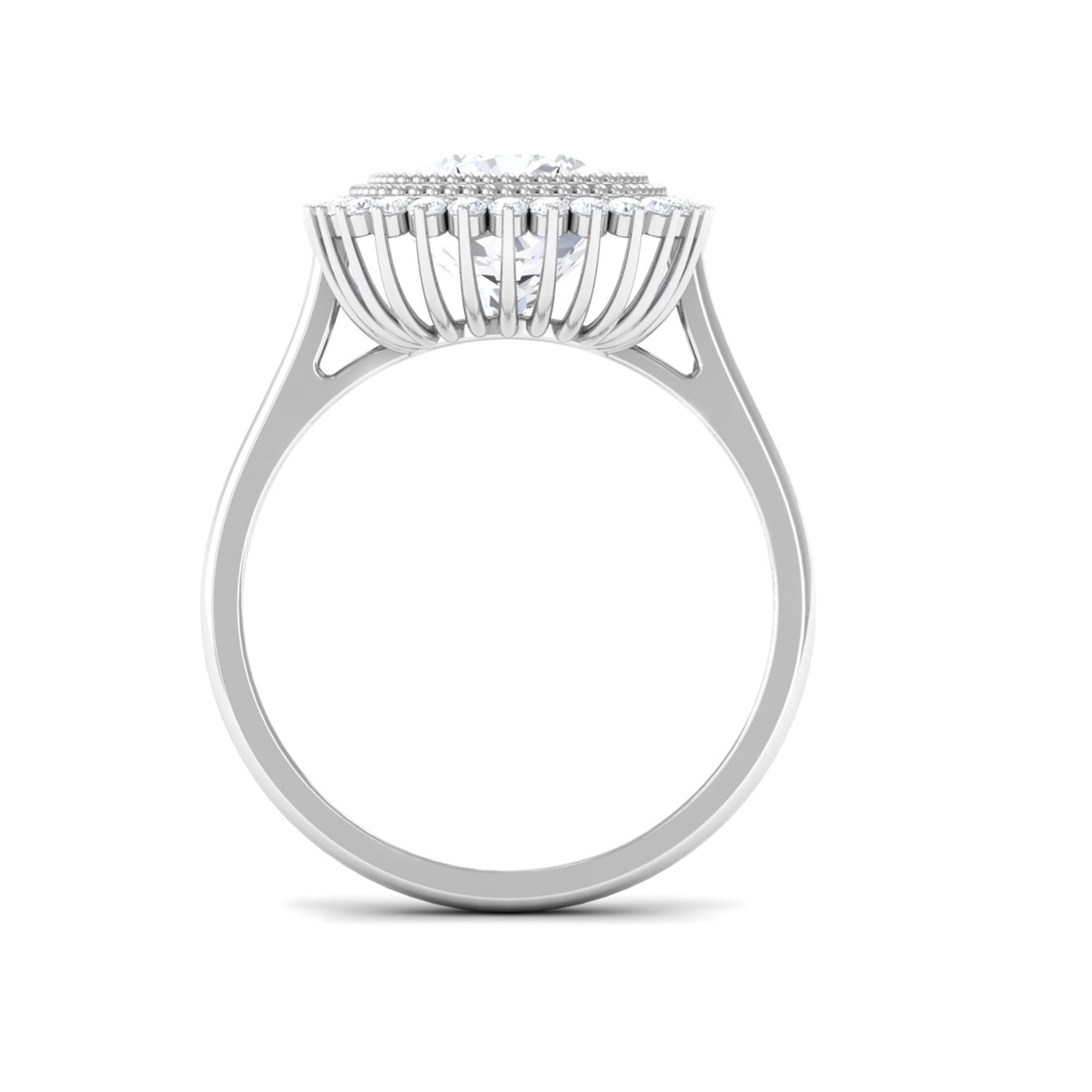 Rosec Jewels-Cushion Cut Moissanite Statement Engagement Ring