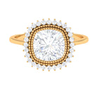 Rosec Jewels-Cushion Cut Moissanite Statement Engagement Ring