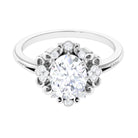 Rosec Jewels-3.25 CT Vintage Inspired Cubic Zirconia Gold Engagement Ring