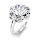 Rosec Jewels-3.25 CT Vintage Inspired Cubic Zirconia Gold Engagement Ring