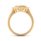 Rosec Jewels-2 CT Vintage Inspired Round Moissanite Halo Engagement Ring in Gold