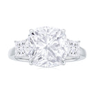 Rosec Jewels-Cushion and Princess Cut Moissanite Big Engagement Ring