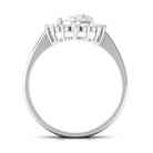 Rosec Jewels-Oval Cut Cubic Zirconia Halo Statement Engagement Ring