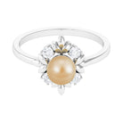 Rosec Jewels-2.75 CT South Sea Pearl Cocktail Engagement Ring with Diamond