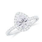 Rosec Jewels-2.5 CT Pear Shaped Simulated Diamond Halo Engagement Ring in Gold