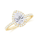 Rosec Jewels-2.5 CT Pear Shaped Simulated Diamond Halo Engagement Ring in Gold