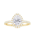 Rosec Jewels-2.5 CT Pear Shaped Simulated Diamond Halo Engagement Ring in Gold