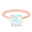 Rosec Jewels-2 CT Round Cut Ethiopian opal Solitaire Engagement Ring in Peg Head Setting