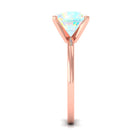 Rosec Jewels-2 CT Round Cut Ethiopian opal Solitaire Engagement Ring in Peg Head Setting