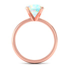 Rosec Jewels-2 CT Round Cut Ethiopian opal Solitaire Engagement Ring in Peg Head Setting