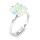 Rosec Jewels-2 CT Round Cut Ethiopian opal Solitaire Engagement Ring in Peg Head Setting