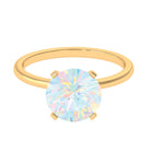 Rosec Jewels-2 CT Round Cut Ethiopian opal Solitaire Engagement Ring in Peg Head Setting