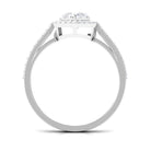 Rosec Jewels-1.50 CT Heart Shape Cubic Zirconia Engagement Ring with Accent