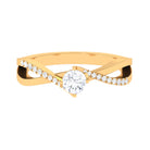 Rosec Jewels-Moissanite Bypass Infinity Engagement Ring