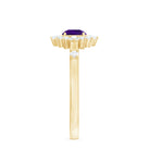 Rosec Jewels-Round Amethyst and Diamond Classic Halo Ring