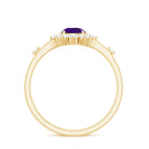 Rosec Jewels-Round Amethyst and Diamond Classic Halo Ring