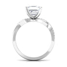 Rosec Jewels-Asscher Cut Moissanite Solitaire Engagement Ring with Twisted Shank