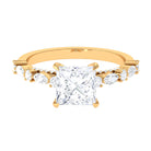 Rosec Jewels-Zircon Designer Solitaire Engagement Ring in Gold