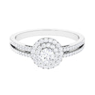 Rosec Jewels-1 CT Round Cubic Zirconia Double Halo Engagement Ring